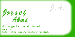 jozsef abai business card